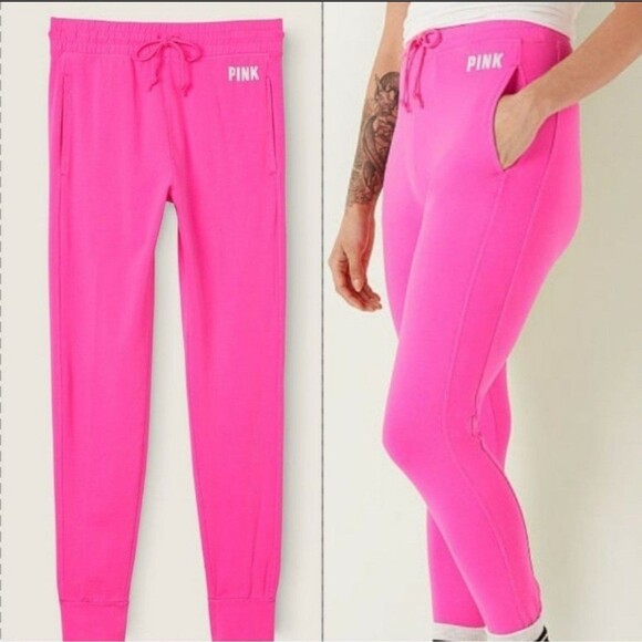 VS PINK OUTFIT JOGGERS CAMPUS TEE ATOMIC PINK set - Picture 9 of 11